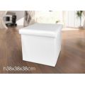 POUF RICHIUDIBILE BIANCO Cm.38x38