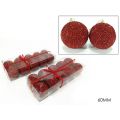 SET 10 PALLE 60mm C/GLITTER ROSSO