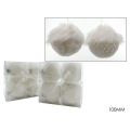 SET 4 PALLE 100 mm C/PELLICCIA BIANCO