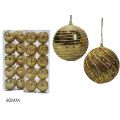 SET 10 PALLE 60 mm C/PAILLETTES ORO