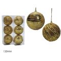 SET 3 PALLE 120 mm C/PAILLETTES ORO 2ASS