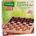 GIOCO 2IN1 DAMA FILETTO IN LEGN Cm.29x29